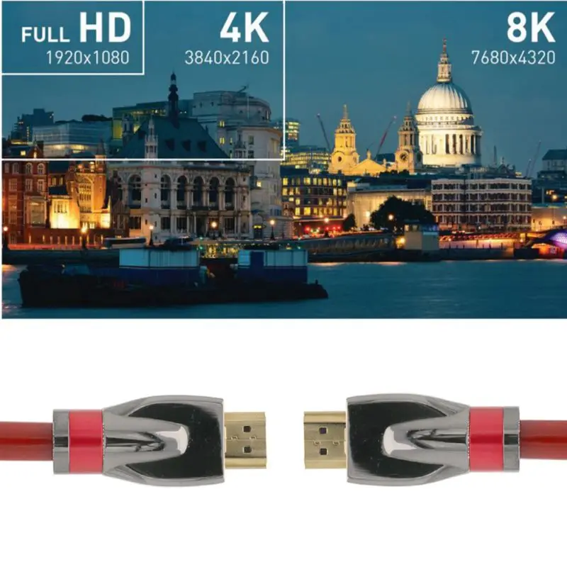 K универсальный кабель совместимости для HDMI 2 1 8K 3D HDTV UHD высокоскоростной плетеный