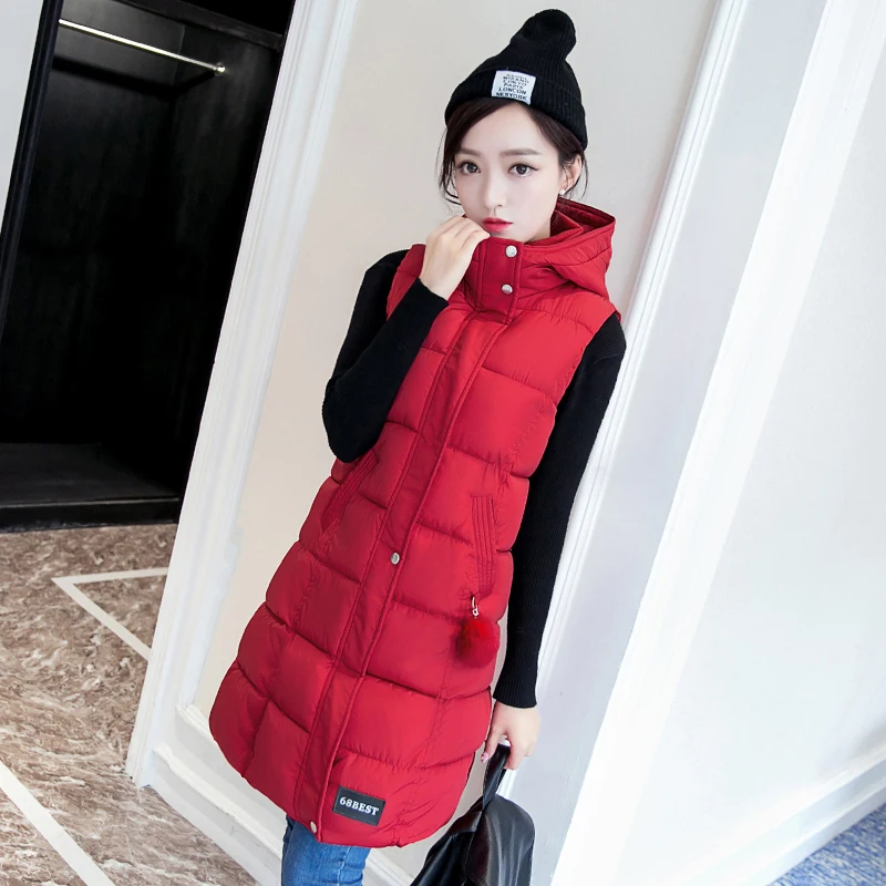 Зимние жилеты куртка новинка большие размеры L-5XL толстый длинный женский жилет