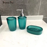 3pcs bathroom accessories set shower lotion dispenser toothbrush holder soap box set for home decoration toilet shower storage