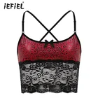 Мужское нижнее белье с леопардовым принтом, экзотические майки на тонких бретельках, кружевные майки, кроп-топ, ночное белье, одежда для сна