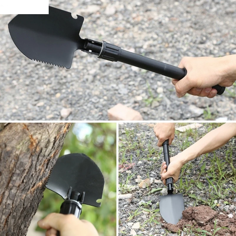 

Multi-Purpose Military Tactical Folding Shovel Camping Hiking Survival Tools New