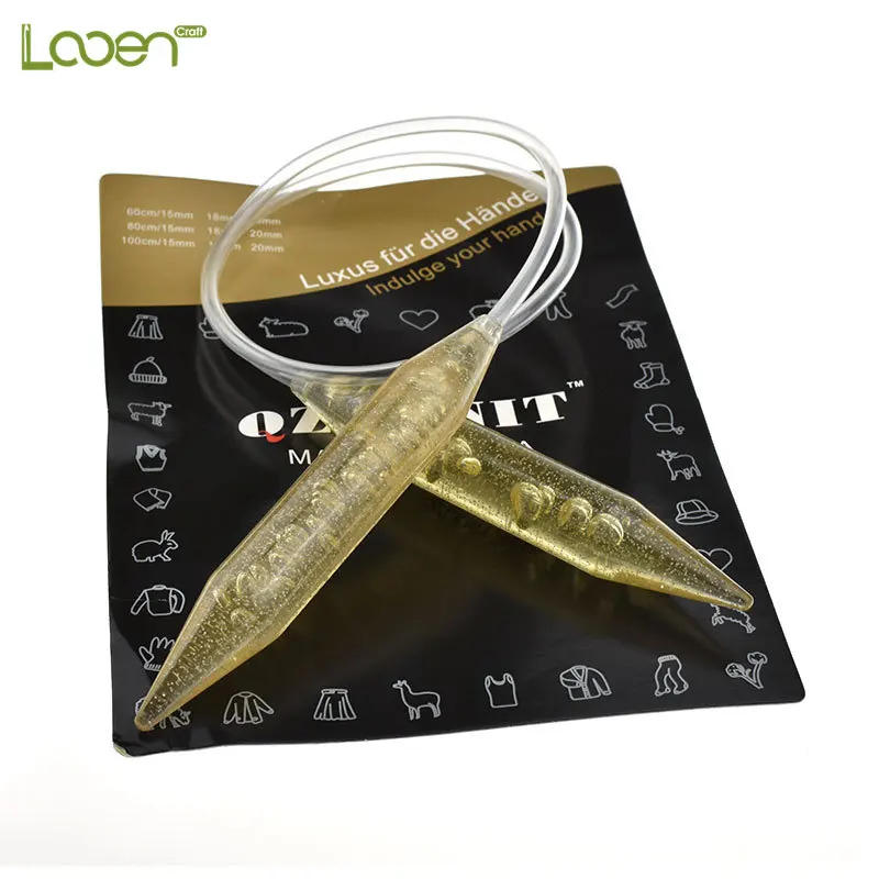 20 мм вязальные спицы большого размера прозрачные пластиковые круговые крючки