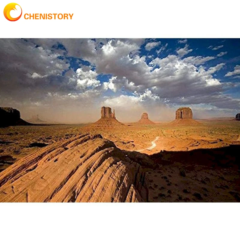 

CHENISTORY Diamond Painting Sunset Full Square Drill Diamond Embroidery Landscape Cross Stitch Mosaic Sale Crafts Home Decor Kit