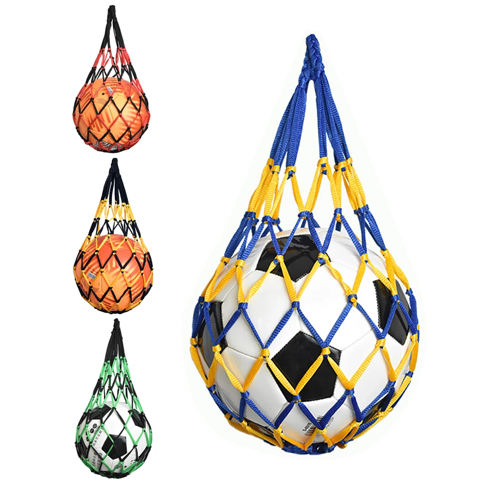 

Basketball Carry Bag Youth Football Self Trainer Kick Net Pocket Outdoor Sport Nylon Mesh Reticule Storage Bag Volleyball