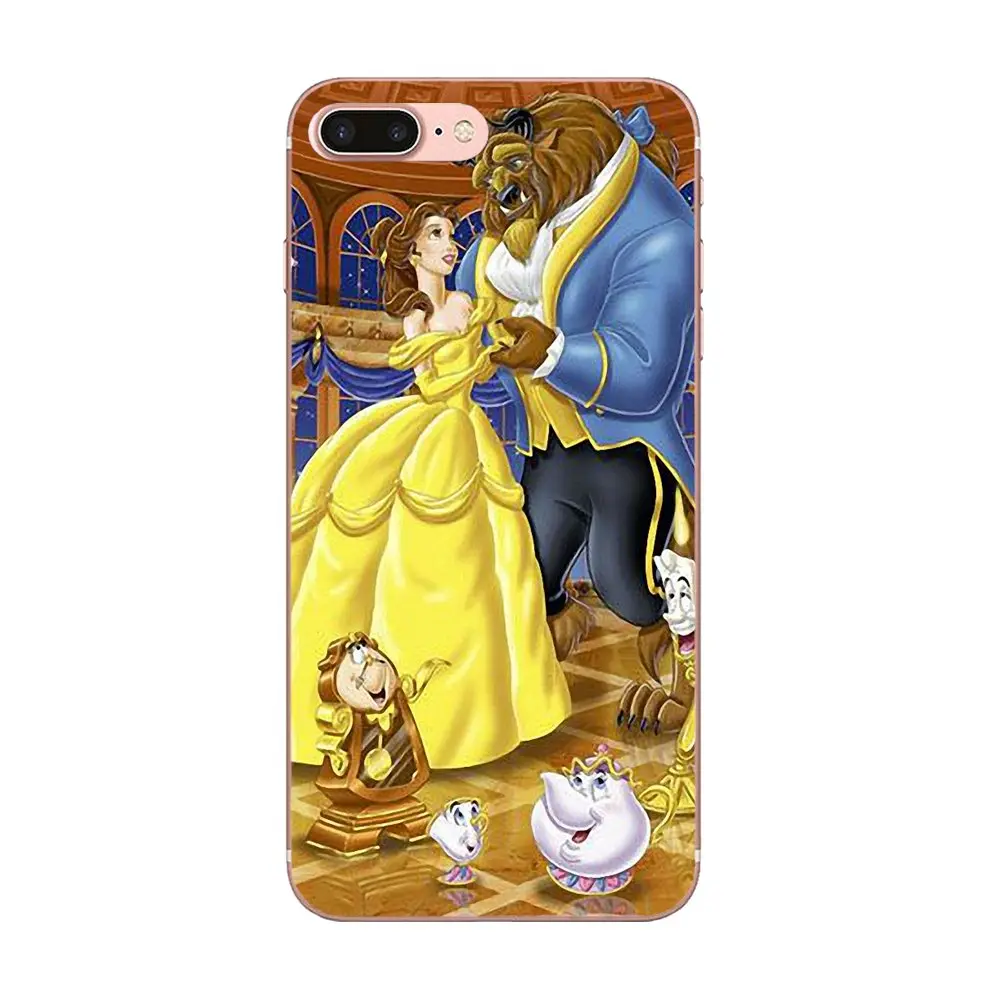 Классический Belle Красавица и Чудовище S Мягкий телефон Капа для Apple iPhone 4 4s 5 5C 5S SE 6 6S