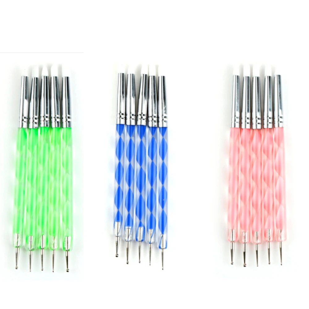 

5 Pcs 2 Way Pottery Clay Ball Styluses Tools Polymer Modeling Clay Sculpture Tool Nail Art Tools Shapers Dotting Tool