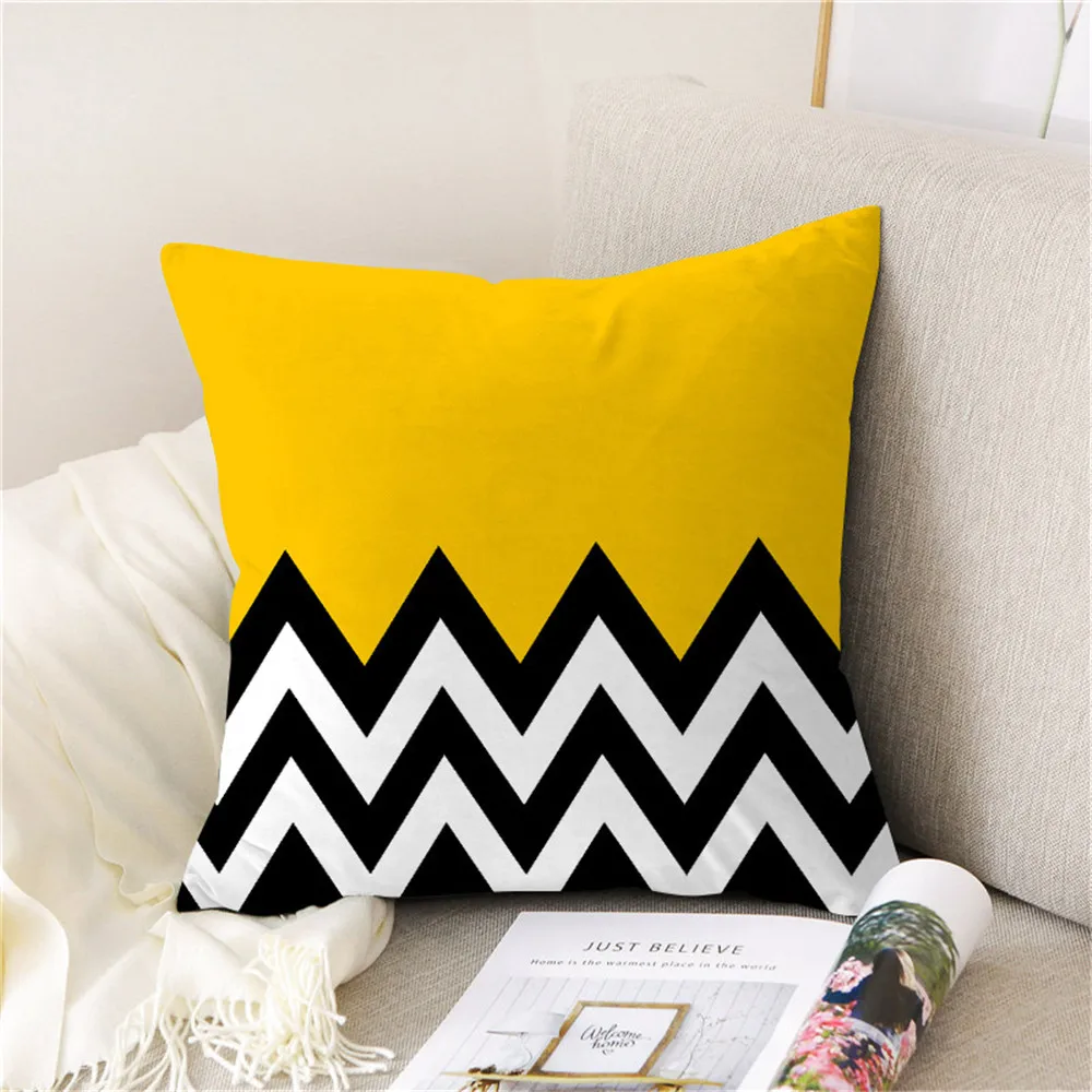 

Geometric Decorative 45*45cm Cushion Cover Pillow Pillowcase Nordic Ocean Blue Covers For Home Decor Cojines Para Sofa Chair