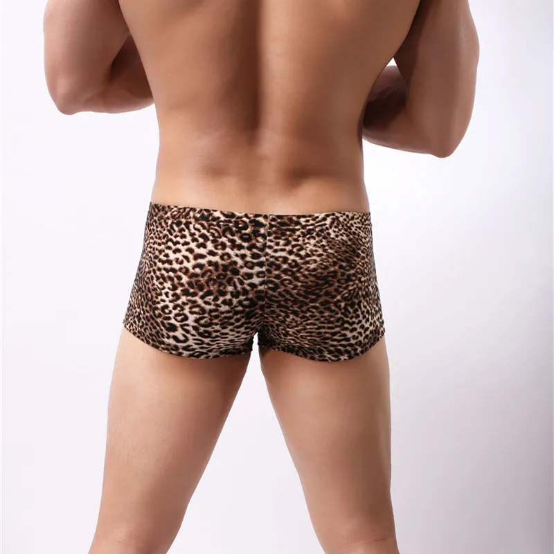 3PCS Sexy Men Boxer Leopard Soft Breathable Underwear Male Comfortable Panties Underpants Cueca Boxer Shorts Homme Men Boxers