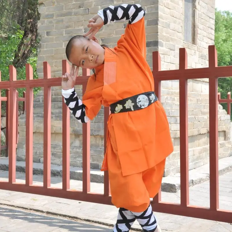 

USHINE professional height 100cm-185cm cotton monk shaolin KungFu uniform overalls clothing costume Anzug for men boys