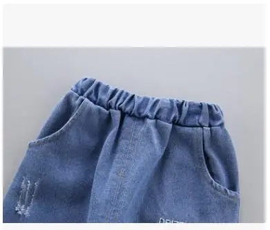 Новинка 2016 года Классические мягкие джинсы для маленьких девочек сезон весна