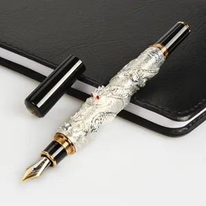 Ручка перьевая JinHao Dragon, роскошная винтажная чернильная авторучка для письма, офисные принадлежности, Канцтовары, подарок