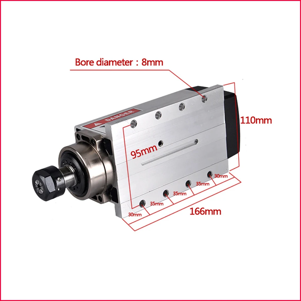 2.2KW CNC шпиндель комплект 2200 Вт с воздушным охлаждением мотор шпинделя 80 мм ER20