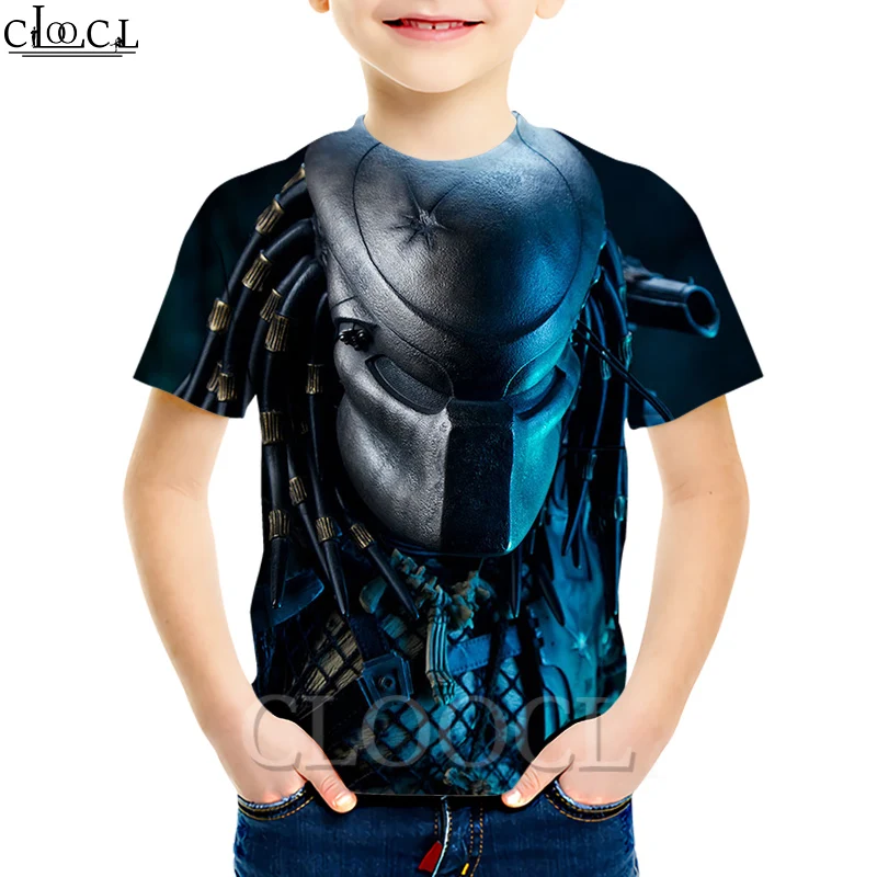 CLOOCL/одежда для малышей новейшая футболка с рисунком Хищник футболки короткими