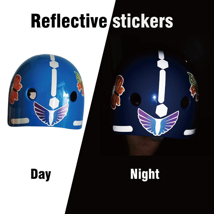 

Reflective Stickers Cute Cartoon Anime & Butterflies Kit Decals to DIY Helmet Car Computer Strollers Phone Case for Kids Toys