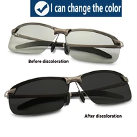 photochromic sunglasses men polarized driving chameleon glasses male change color sunglasses day night vision driving eyewear