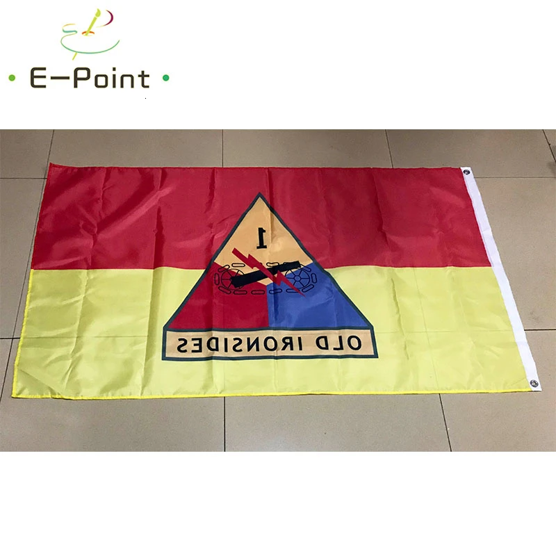 

USA 1st Armored Division Flag 2ft*3ft (60*90cm) 3ft*5ft (90*150cm) Size Christmas Decorations for Home Flag Banner