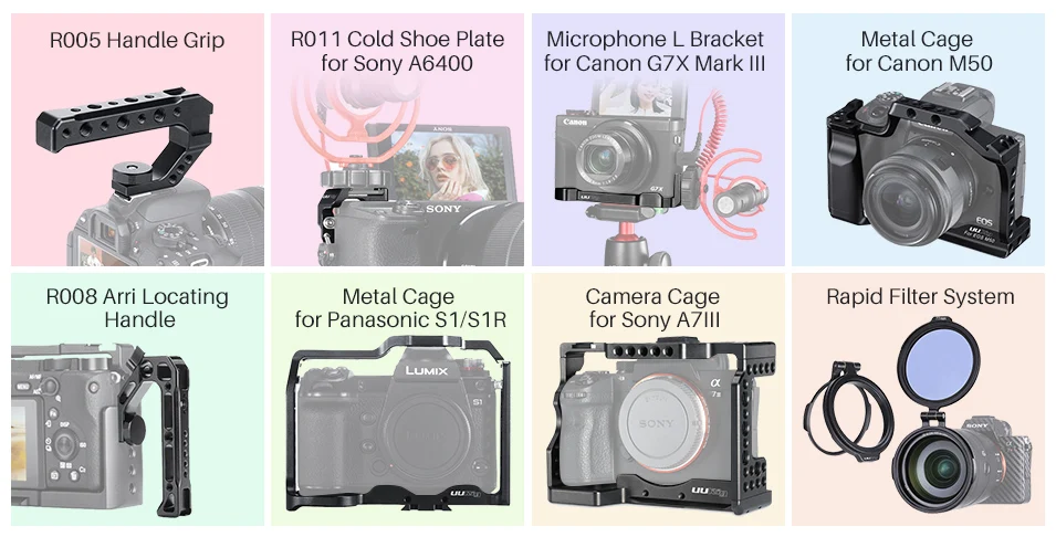 UURig C-A73 клетка для камеры для sony A7III Стандартный Arca-style быстросъемная пластина с верхней ручкой для sony a7iii A7R3 A7M3