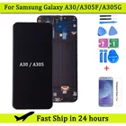 Дисплей для Samsung galaxy A30 A305DS A305F A305FD A305A, ЖК-дисплей с сенсорным экраном и дигитайзером в сборе для Samsung A30