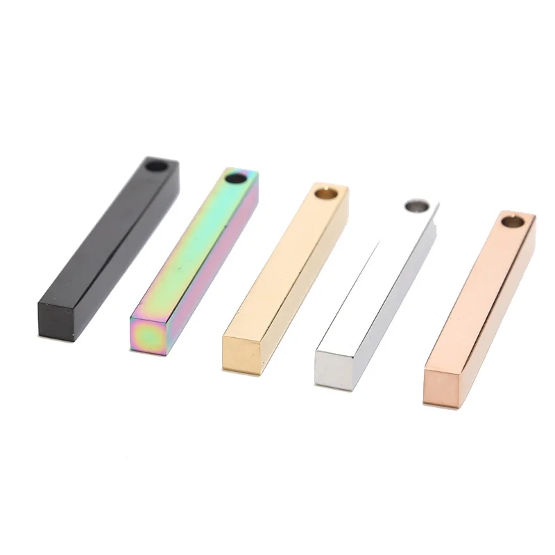 3 шт. подвески из нержавеющей стали 40x5 мм длинные для ювелирных изделий сделай сам