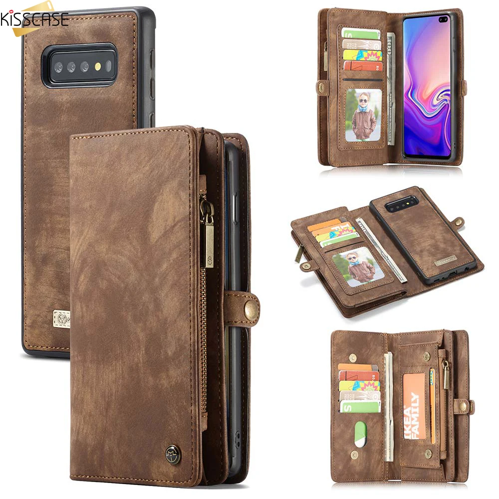 Кожаный флип кейс KISSCASE для Samsung A70 A40 A50 чехол кошелек Samaung Galaxy S10 E S9 S8 Plus S7 Edge Note 9 10
