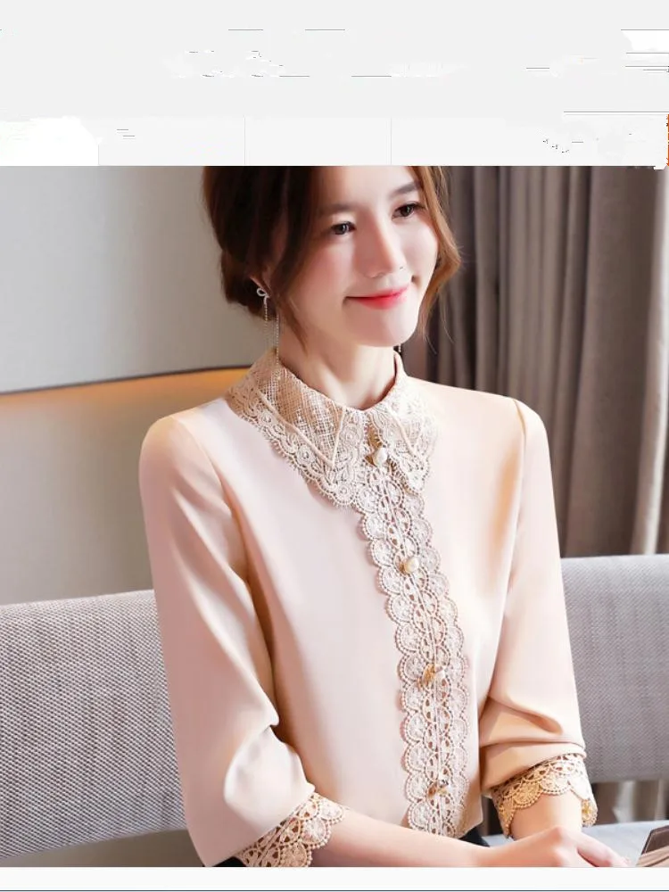

2021 spring and autumn Summer with New style fashion Long sleeve Women's shirt