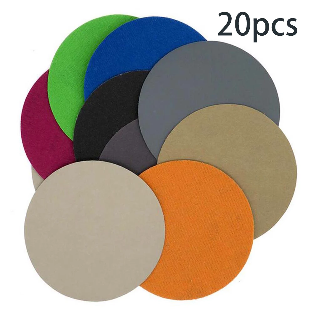20pcs Hook Loop Sanding Disc 5inches 3000 5000 7000 10000 Grit Woodworking Sand Paper Polisher Discs | Инструменты