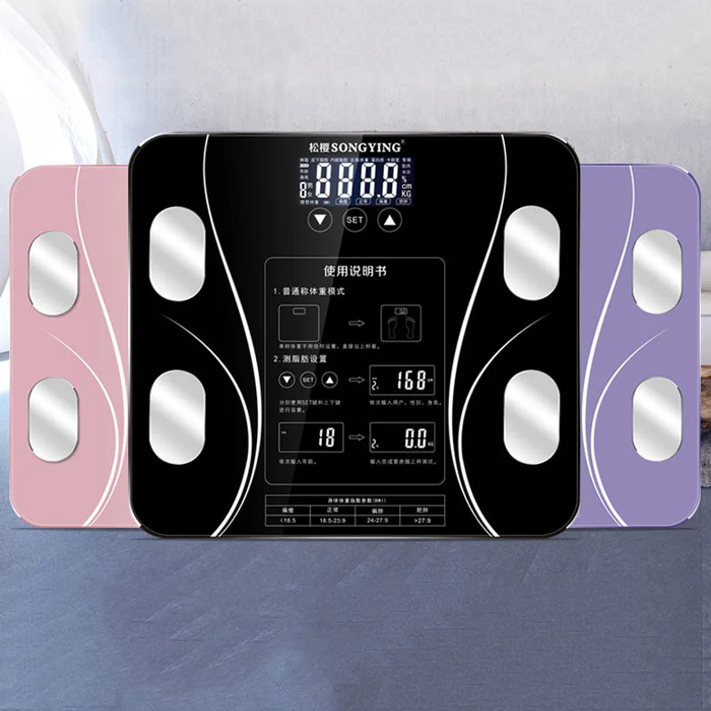 Весы для тела в ванной весы здоровья цифровой Вес человека напольные ЖК дисплей 13
