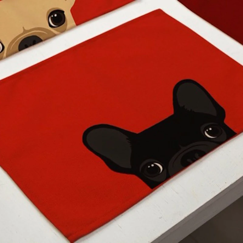 42x32 см милая собака шаблон хлопок белье подставка в стиле Вестерн столовые