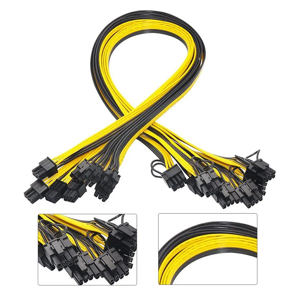 

6 Pcs 8 Pin PCI-e Graphics Cables GPU Power Cable 50cm For Graphic Cards Mining Server Adapter Board