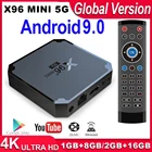 Новинка X96 mini 5G Amlogic S905W4 1 ГБ 8 ГБ 2 Гб ОЗУ 16 Гб ПЗУ Android 9.0 ТВ-приставка Четырехъядерный 4K Смарт ТВ-приставка медиаплеер