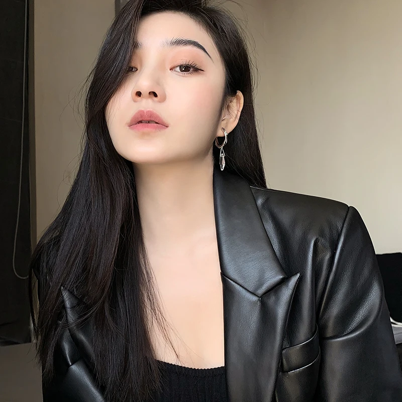 

Timeless Wonder Sweet Geo Rhinestone Hoop Earrings Women Jewelry Goth Boho Designer Top Rare Punk Ins Gift Cute Trendy New 1332