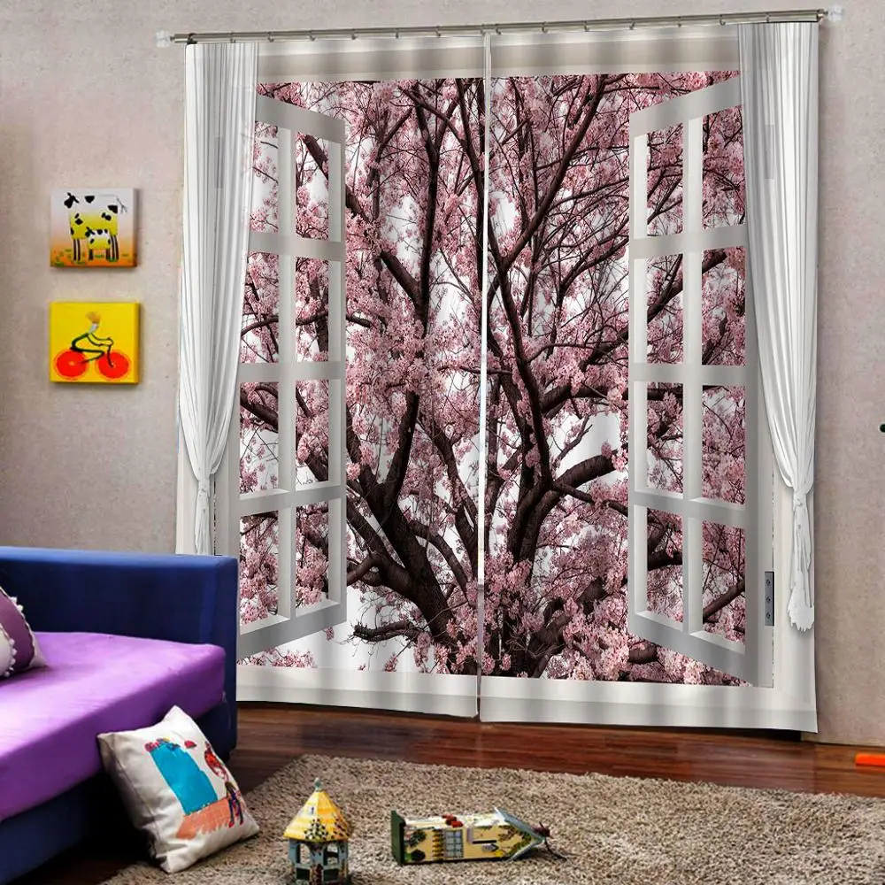 Затемняющие занавески на заказ 3D шторы для гостиной спальни гостиницы розовые с