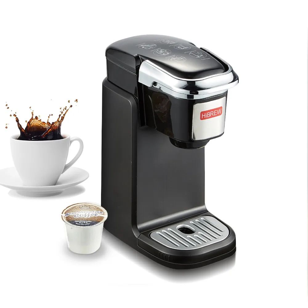 HiBREW кофейник с одной подачей K Cup для приготовления кофе K-Cup Pod и молотого кофе, компактный размер, предназначенный для переноски