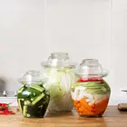 Японские и корейские прозрачные стеклянные кимчи банки для кухни плотные маринованные банки Бытовая банка маринованные банки цилиндрические Герметичные банки 1 шт.