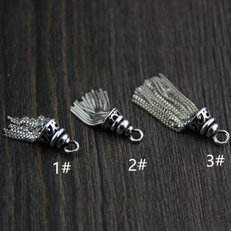 925 Sterling Silver Snake Chain Tassel Earring Pendant Fashion Vintage Charms Accessories Bracelet Necklace DIY Jewelry Making