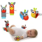 Детская погремушка садовый жук, погремушки на запястье и носки с животными, милые Мультяшные детские носки для обнаружения ног, обучающая игрушка, 2021