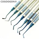 Набор шпателей для наполнения зубная композитная смола, 7 шт., с титановым покрытием