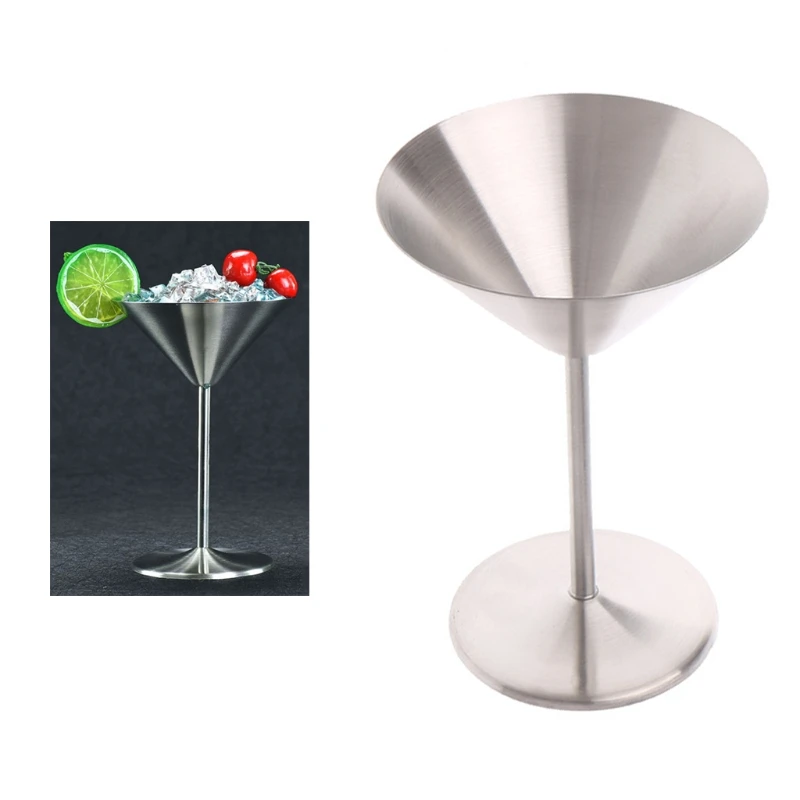  Set of 1 Martini Glasses Stainless Steel Material Beverage Cup V Shape Goblet for Homes Kitchens and Bar Use | Дом и сад