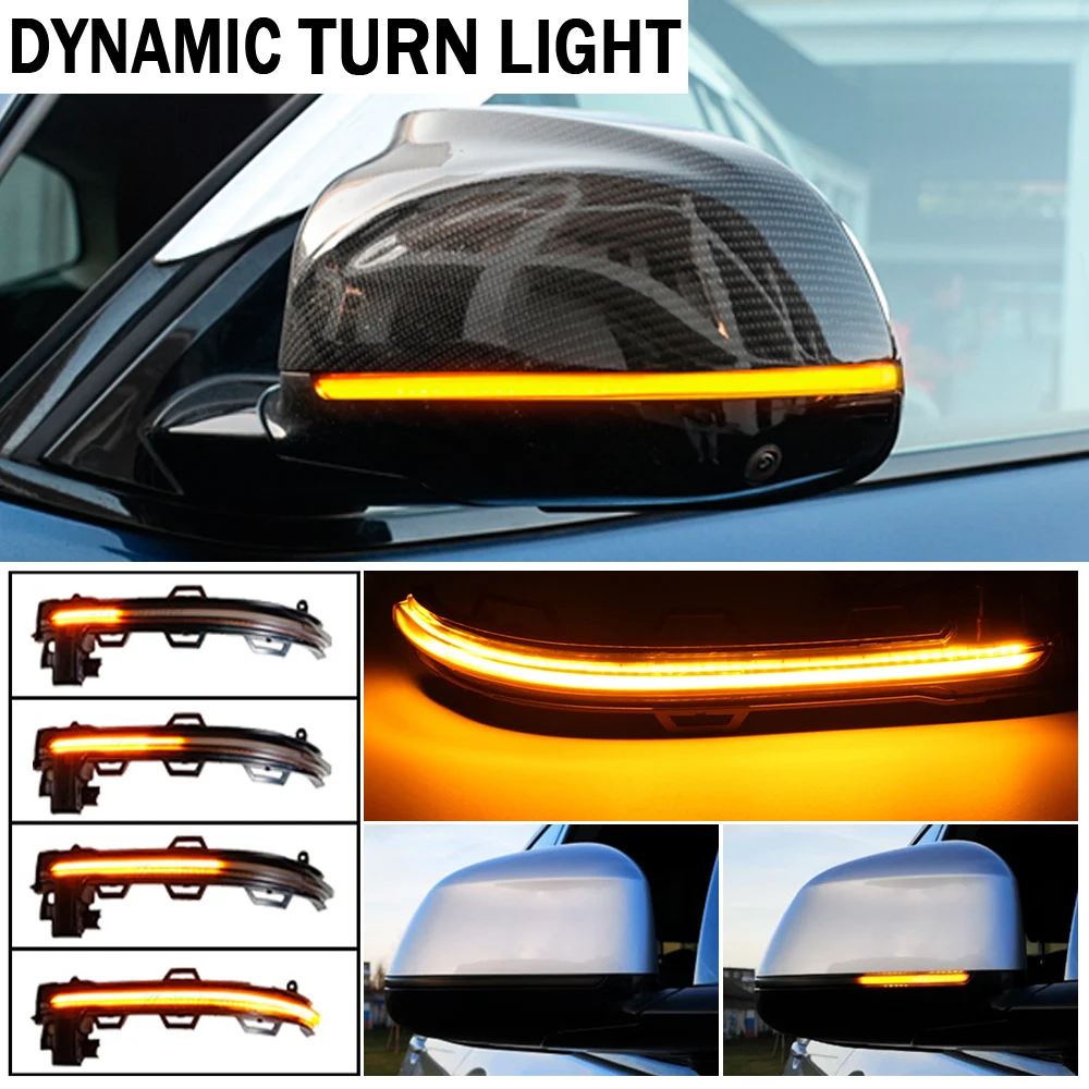 

For BMW X3 G01 2018 2019 X4 G02 X5 G05 X7 G07 LED Dynamic Turn Signal Blinker Sequential Side Mirror Indicator Light Repeater