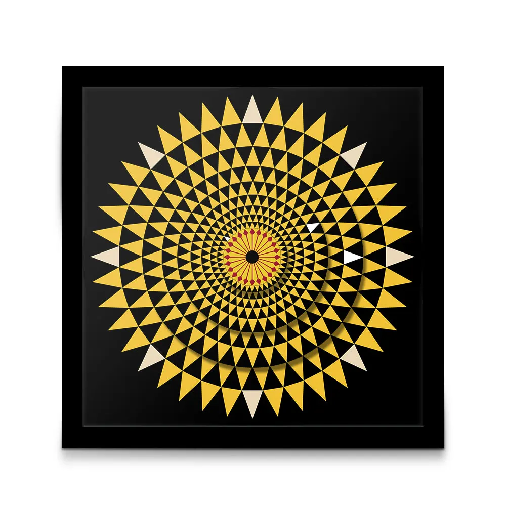 

Sunflower Geometry Plant Art Non ticking Clock Modern Abstract Design Table Clock Hanging Wall Clock Mandala Floral Home Decor