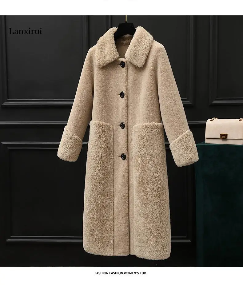 

Furry jacket women fleece jacket Compound cashmere particle wool coat plush jacket artificial fur coats fur jacket Large size