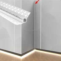 50 x1 m setslot factory supply v type aluminum led channel 60 degree angle led strip profile for inner wall corner lighting