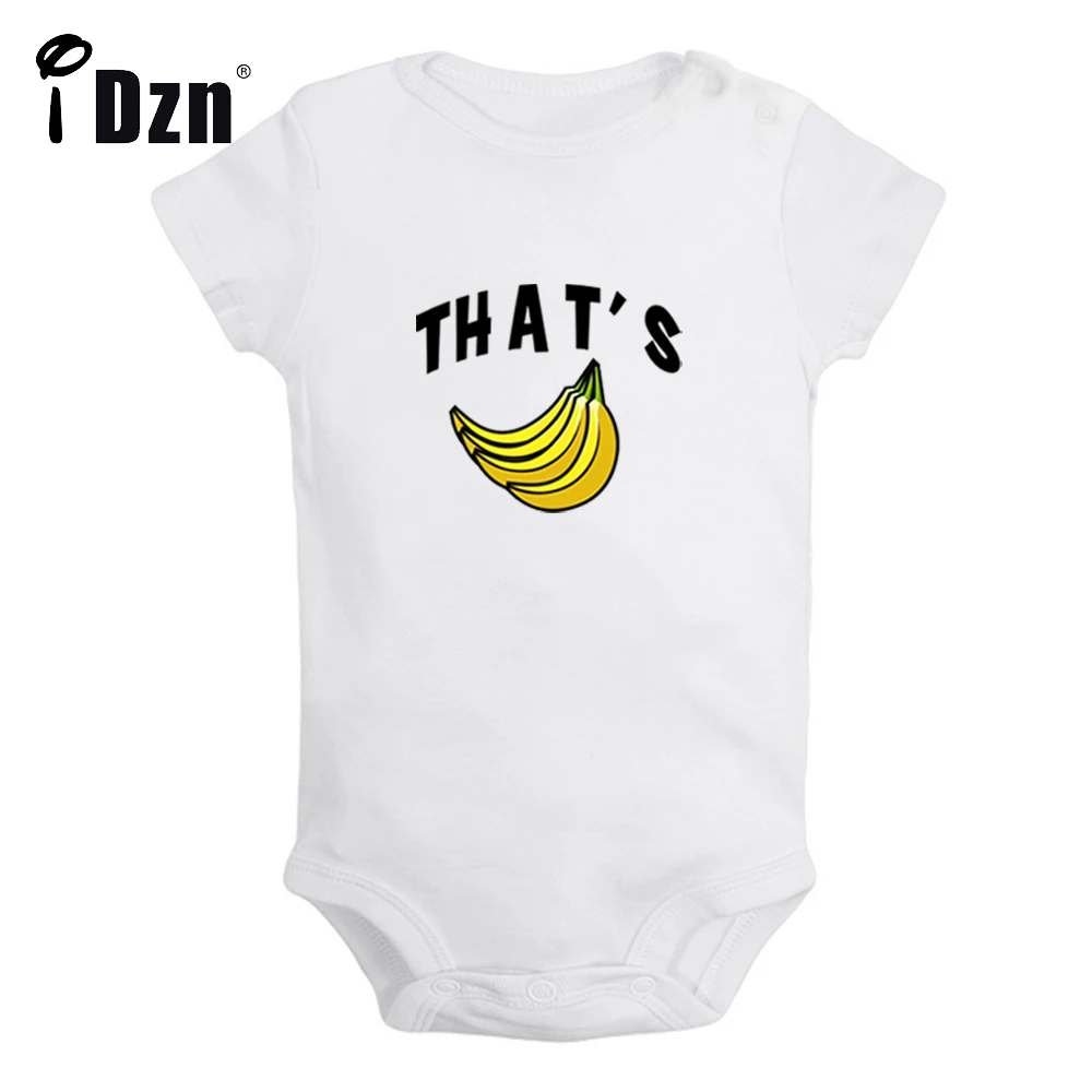 

iDzn NEW That's Bananas Baby Boys Fun Rompers Baby Girls Cute Bodysuit Infant Short Sleeves Jumpsuit Newborn Soft Clothes