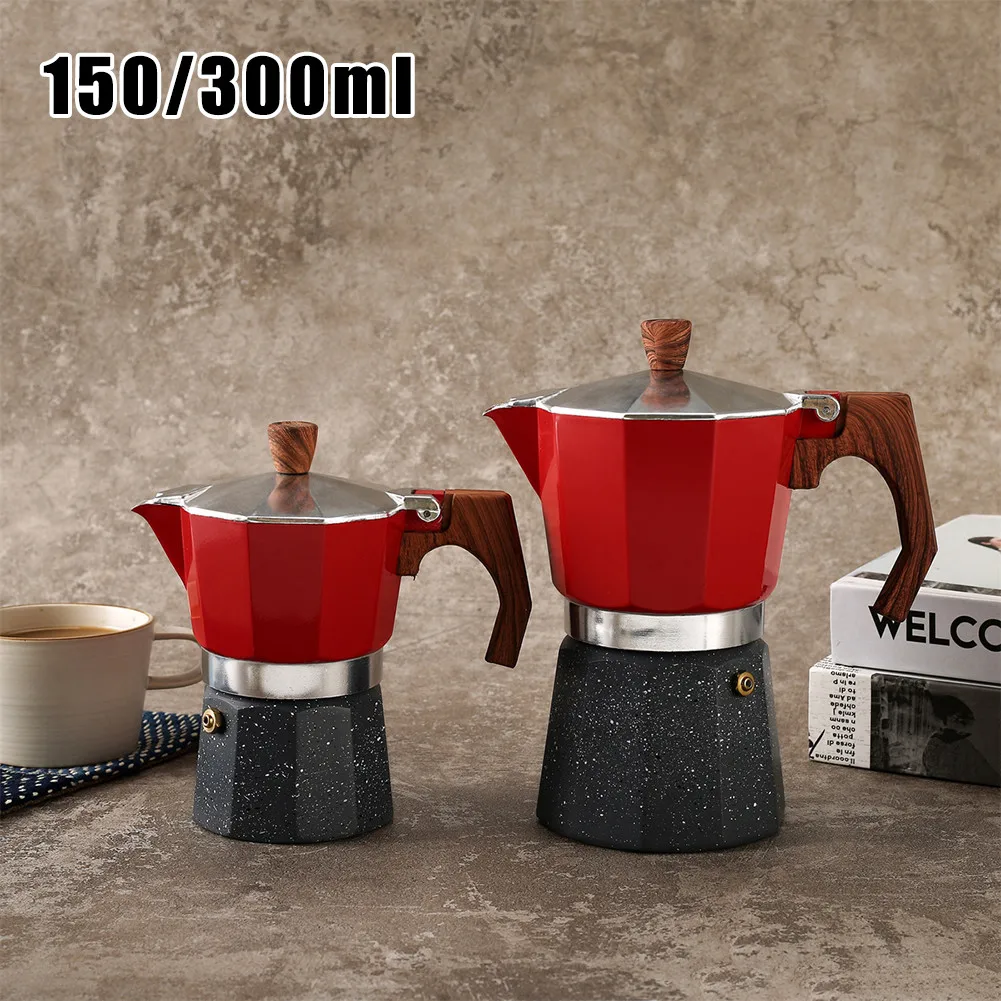 

1 Pcs Coffee Maker Household Mocha Coffee Pot Italian Battery Oven Heating Coffee Making Set Pumpkin Pot Series 150/300ML