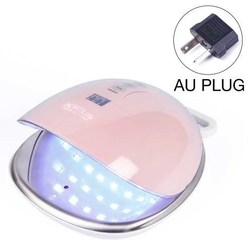 AU Plug Pink Машинка для стрижки 48 Вт переносной УФ лампой 36 светодиодов X9 плюс лед лампа для ногтей лак для ногтей Сушилка для ногтей Гель-лак Быстросохнущий с ЖК-дисплей Дисплей Авто Сенсор - Цвет: AU Plug Pink