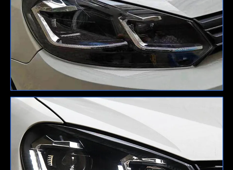 Головной фонарь для VW golf 6 MK6 2009-2013 golf 6, головной светильник s, противотуманный светильник, дневные ходовые огни, DRL H7 светодиодный Биксеноновая лампа, автомобильные аксессуары