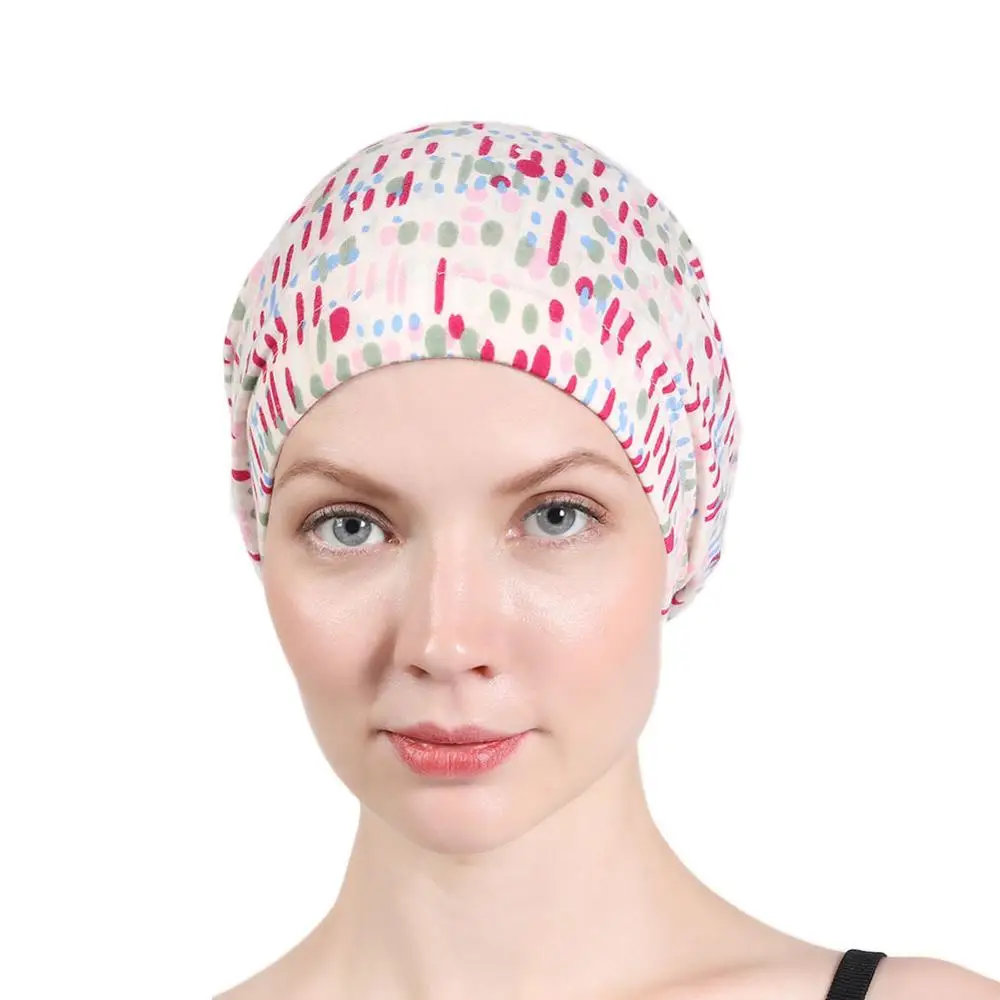 Мусульманский головной убор тюрбан капот для женщин из хлопка с принтом