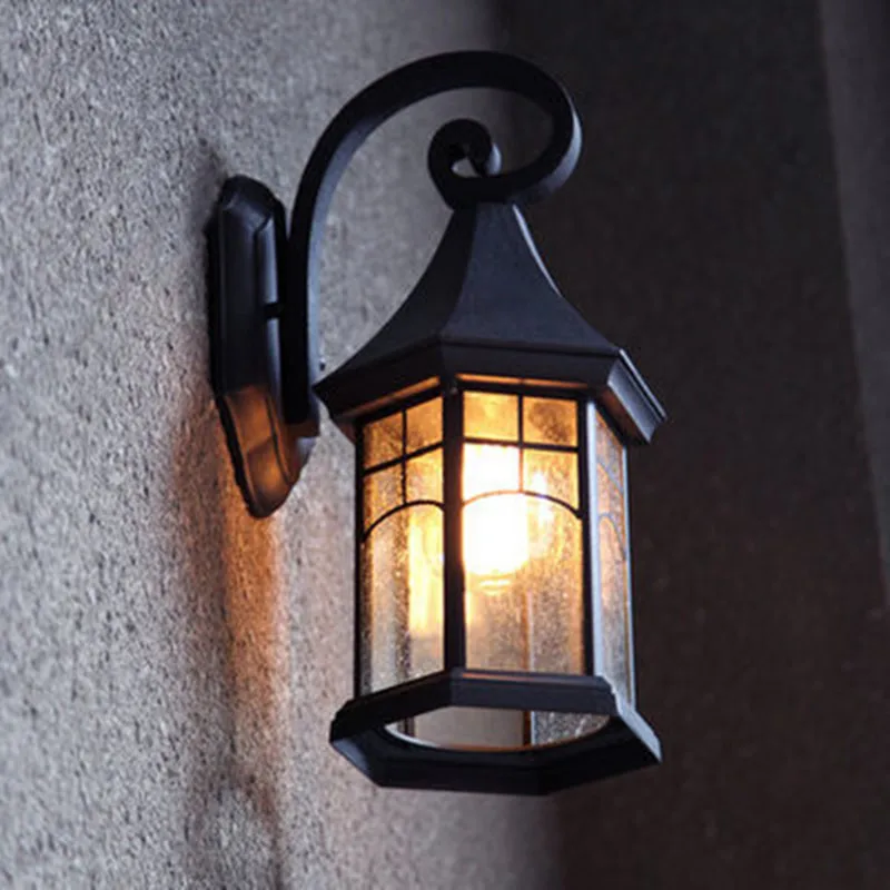 

Водонепроницаемый уличный светильник в европейском стиле ретро, настенный светильник в средиземноморском стиле для фойе, промышленное бра...