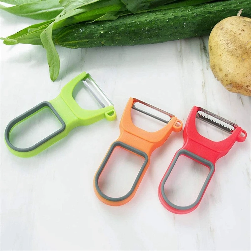 

3pcs/set Vegetable Peeler Slicer Shredder Julienne Cutter Stainless Steel Grater Tools Trio Peelers Set Kitchen Accessories