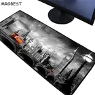 Коврик для мыши MRGBEST с лондонским ландшафтом, нескользящий коврик для мыши, дизайнерский игровой коврик для компьютерной мыши, большой игровой коврик для мыши, черный резиновый L